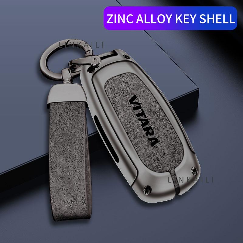 Car Zinc Alloy Key Case for Suzuki Vitara Swift Ignis Car Keychain Metal High-end Car Key Protective Case Interior Accessories