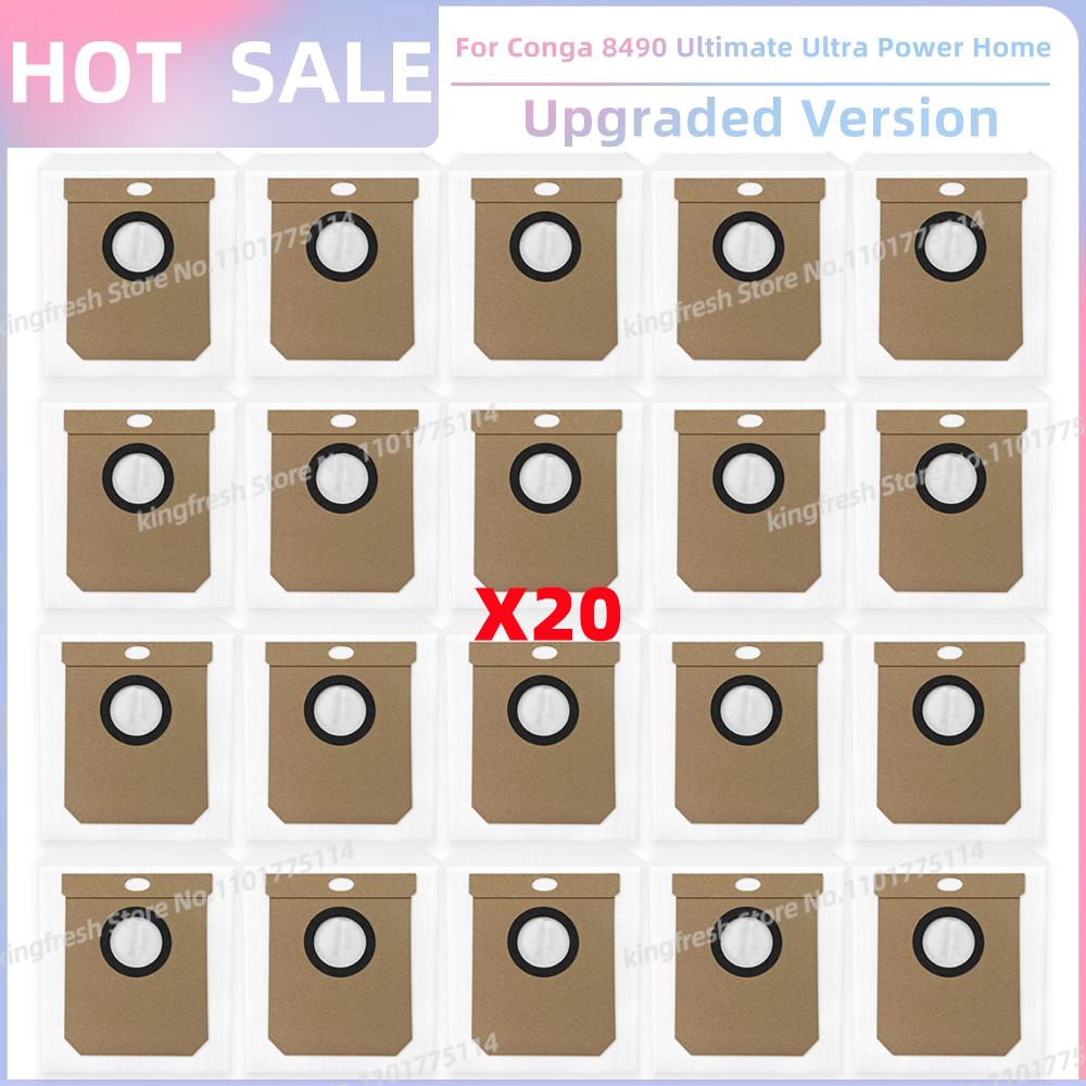 Passt für ( Cecotec Conga 8490 Ultimate Ultra Power Home ) Staubsaugerteile Hauptbürste Seitenbürste Hepa-Filter Mopptuch Staubbeutel