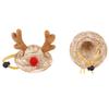 Straw Elk Headwear Hat for Christmas New Year Gift Cosplay Supplies Costume Elk Hat Props Headpiece