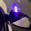 New Mini LED Luminous Airplane Car Ornaments Motorcycle Helmet Wind Powered Rotating Glowing Small Aircraft Decoration