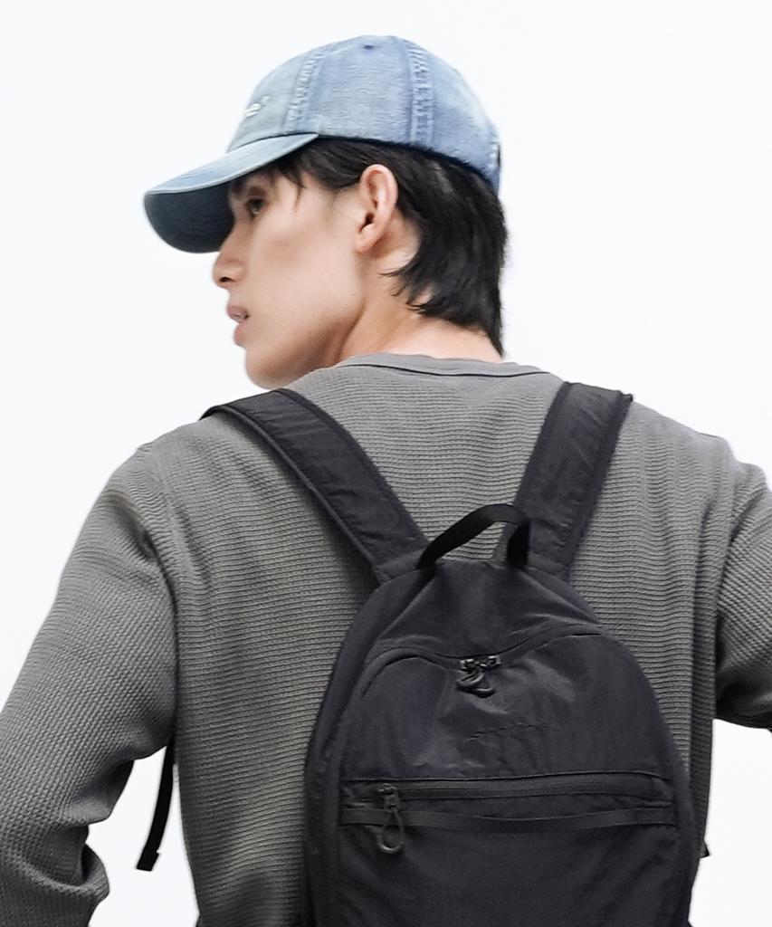 SCOUPE Logo Vintage Denim Ball Cap_Light Blue