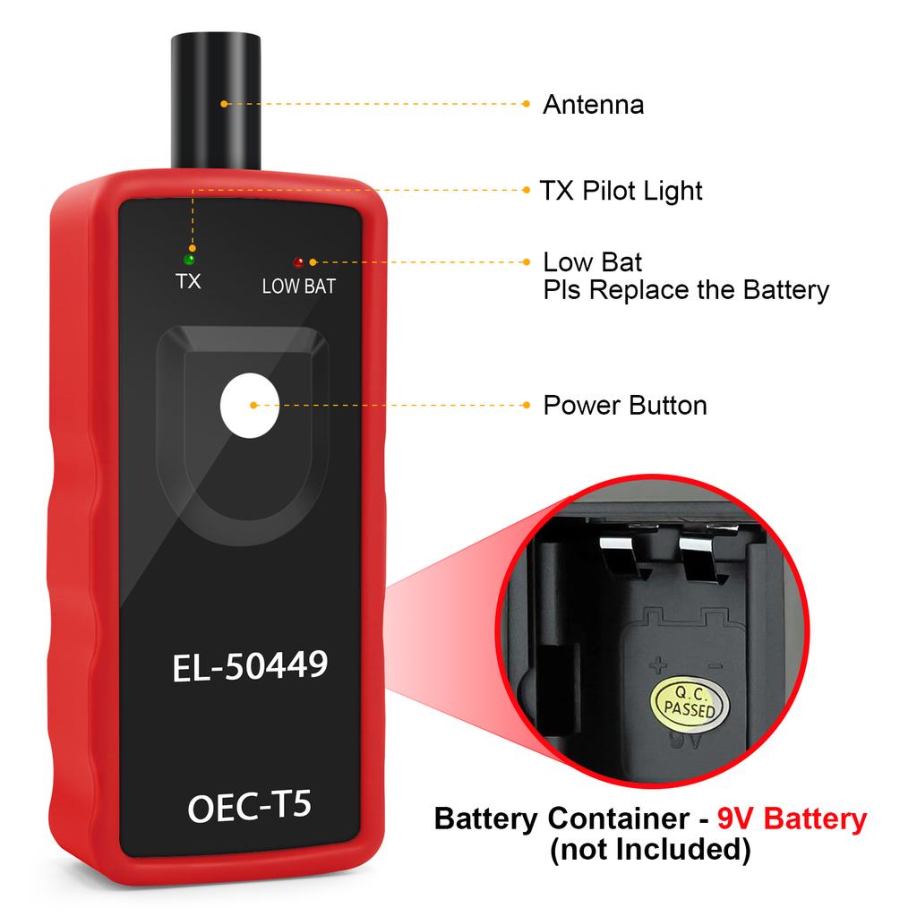Automobilreifen TPMS Reset Aktivierungswerkzeug EL-50448 OEC-T5 Reifendrucküberwachungssensor Geeignet für Ford/GM Modelle