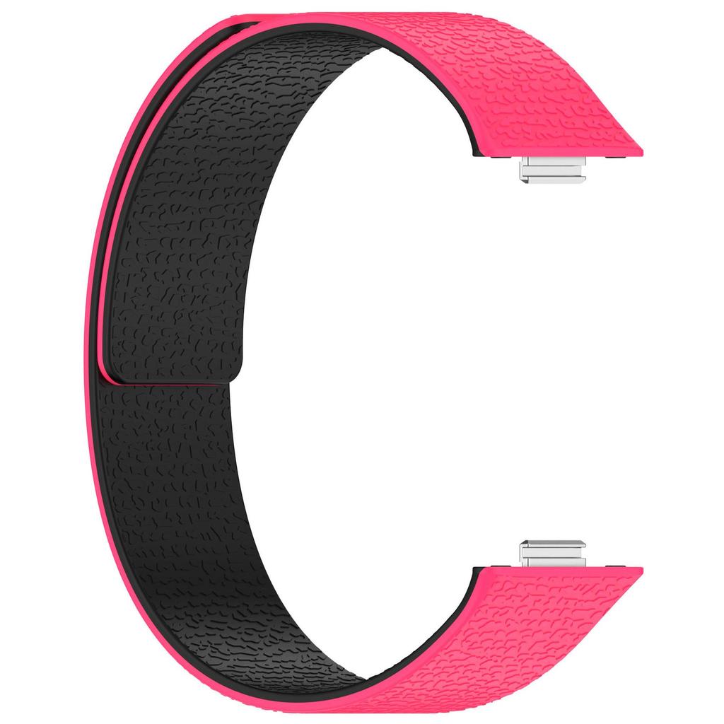 Lychee-patterned Strap for Huawei watch fit 5 5pro  Magnetic silicone loop Band for Huawei watch fit 3 4 4Pro sport Bracelet
