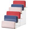 Cabilock Purse Stands for Display, 6-Tier Acrylic Clear Display Risers 7.8" Purse Perfume Organizer Stand Holder, Clear Tiered Multi Slot Vendor