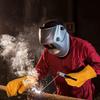 Heat-proof Welding Work Gloves 1/2 Pair Flame-retardant Metal Welding Protector Yellow Gloves Soldering Welding Gloves Tools
