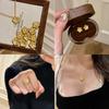 New Chinese Style Jewelry Set Gold Plated Flower Pendant Elegant Earrings Diamond Ring for Women