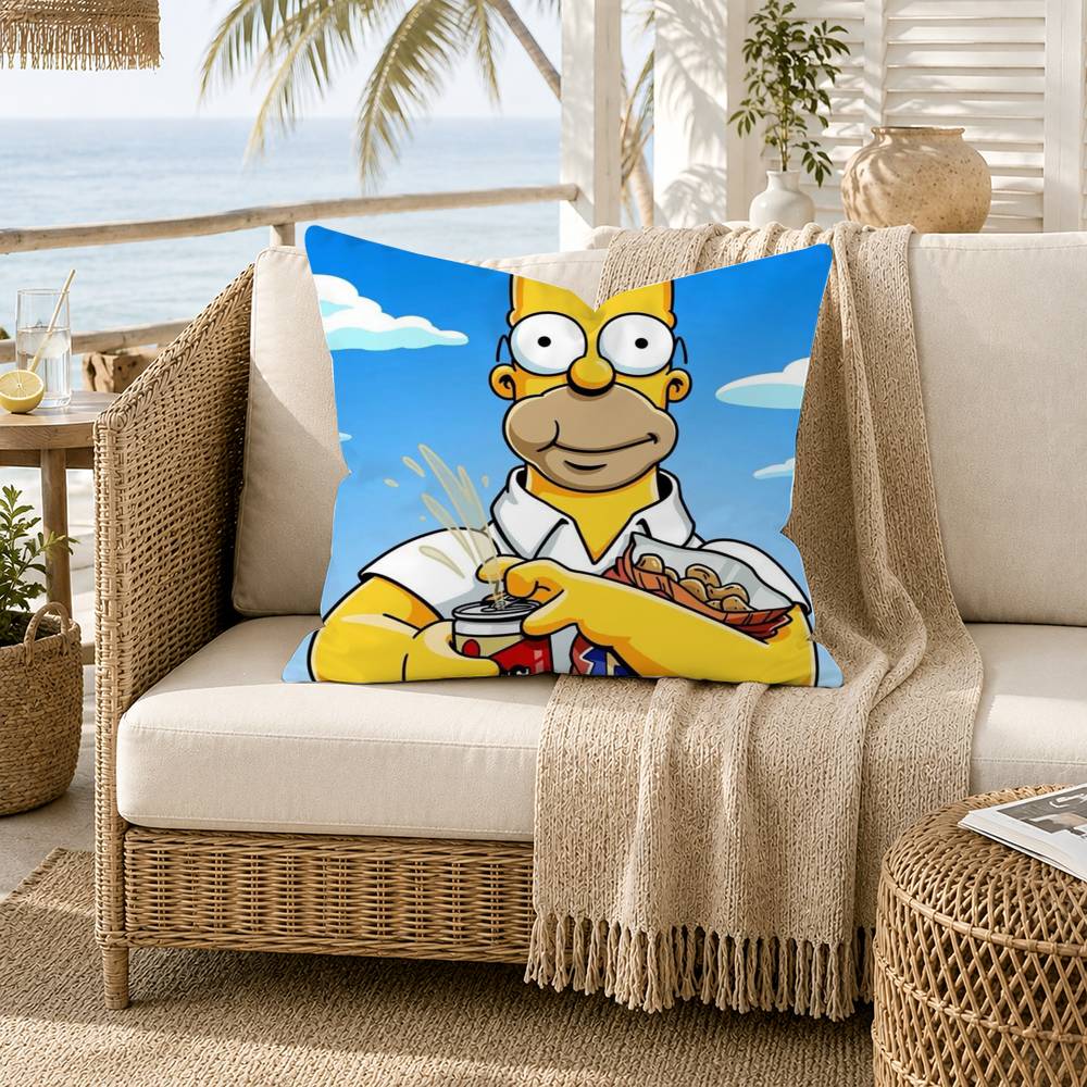 SSimpsons Cartoon Pillow Case for Sofa Living Room Home office Decor Protective Cover