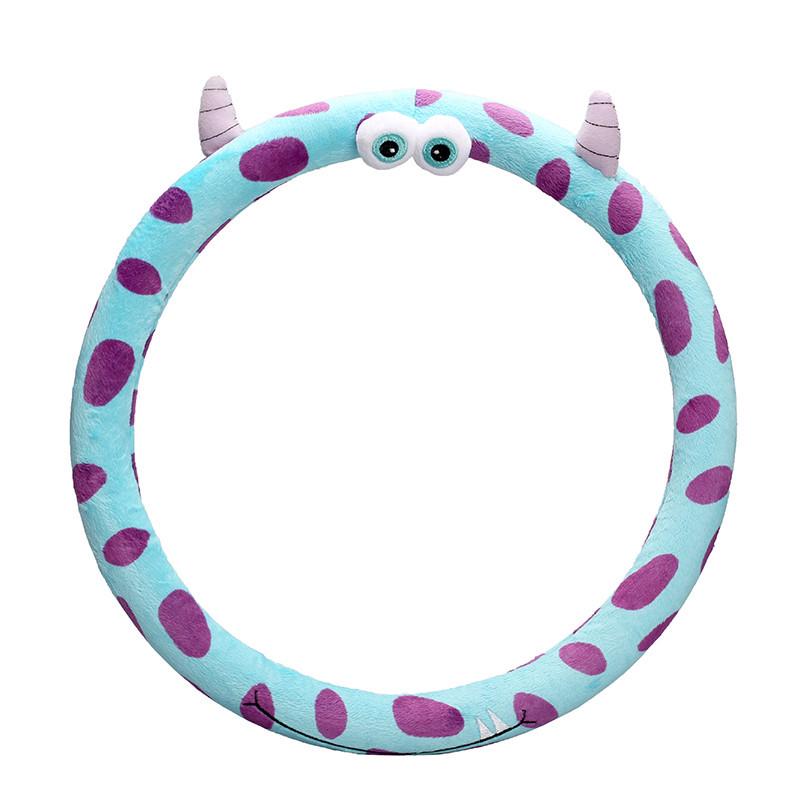 Car Cartoon Steering Wheel Cover Creative Cute Car Handle Gloves Winter Plush Steering Wheel Cover