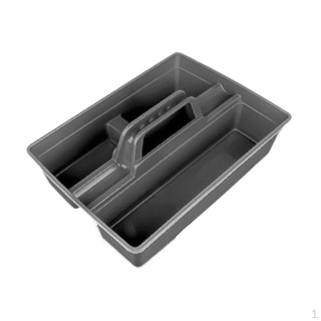 

Cleaning Product Organizer Storage Tray with Handle Grey Basket 38.5x27.5x11.5cm for Style A