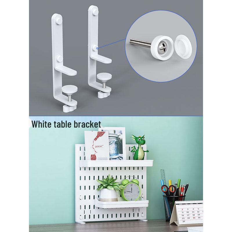 Desk Clip Adjustable Pegboard Stand - No-Drill Bracket