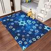 Starry Blue Galaxy Pattern Rug Non-slip rug suitable for living room and bedroom sofas.