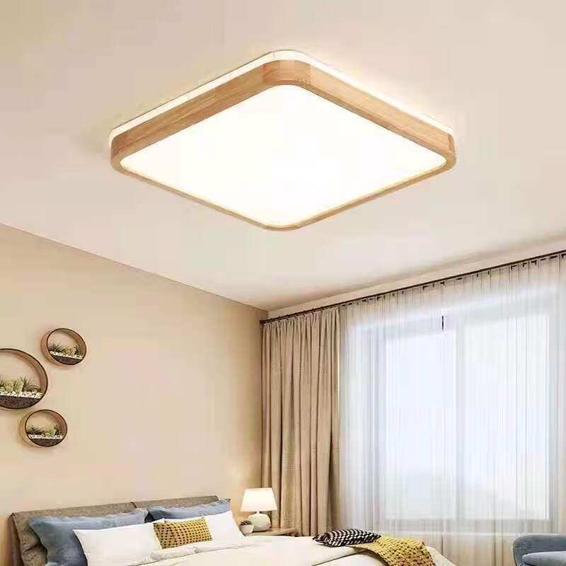 OEING Minimalist Solid Wood Ultra-Thin Ceiling Light