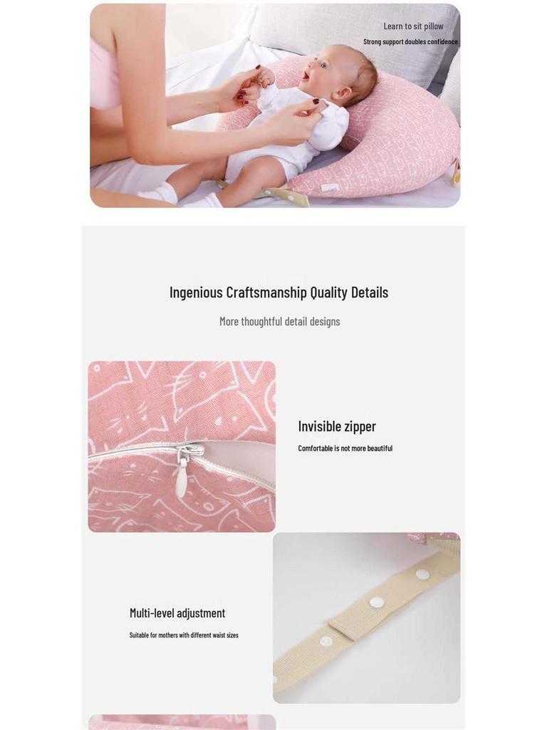 Multifunctional Nursing Pillow: Newborn Feeding, Back Support, Baby Sitting Aid