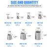 60Pcs Wire Thread Insert M3 M4 M5 M6 M8 M10 M12 Fastening Thread Insert Stainless Steel Spiral Wire Screw Sleeve Wear Repair Kit
