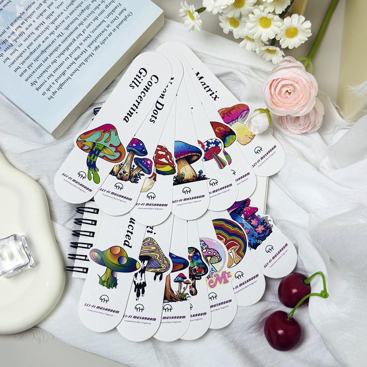 18 Dreamy Mushroom Bookmarks - High-Quality, Cute Cartoon Designs for Books Paper