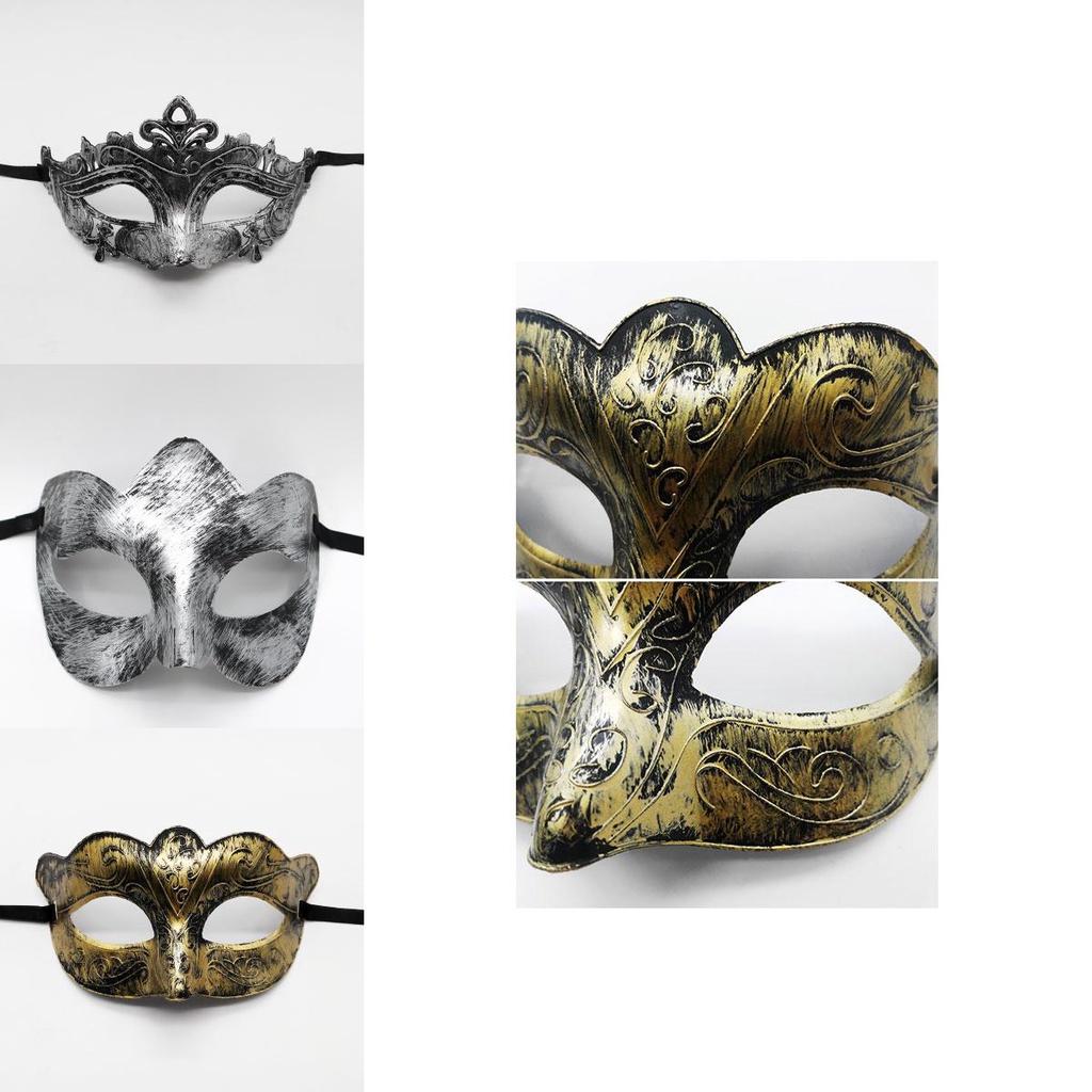 Retro Jazz Flathead Maske Halloween Party Maske Für Männer Antike Halbgesichtsmaske Dekoration