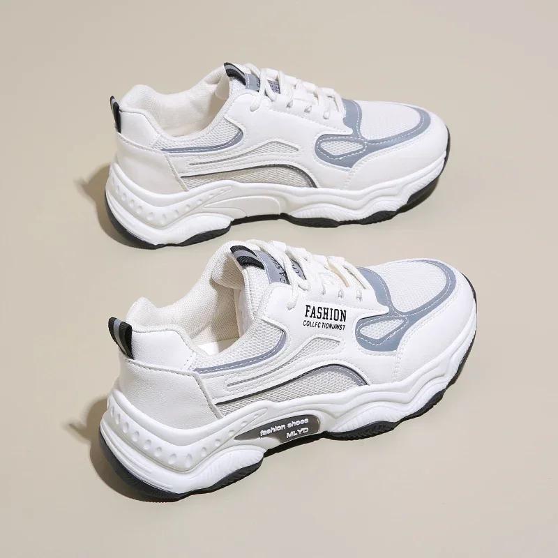 Fashion New Fashion Women's Sports Shoes Walking Mesh Flat Shoes Sneakers Women Gym Casual Shoes Comfortable White Female Footwear