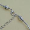 Vintage Sterling Silver Fish Beaded Clavicle Necklace - Elegant and Versatile Design