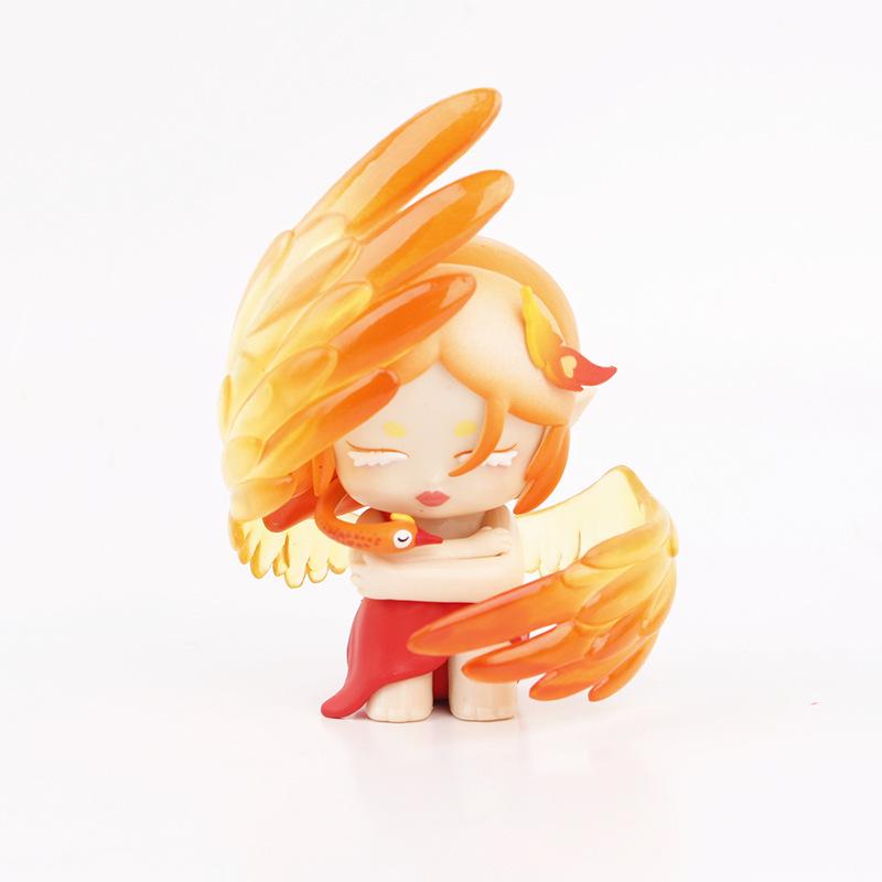 Original SM Series: Hand-Painted Divine Bird Figurines - Parrot, Red-Crowned Crane, Bifang, Flamingo, Egg Capsule, Cake Model.