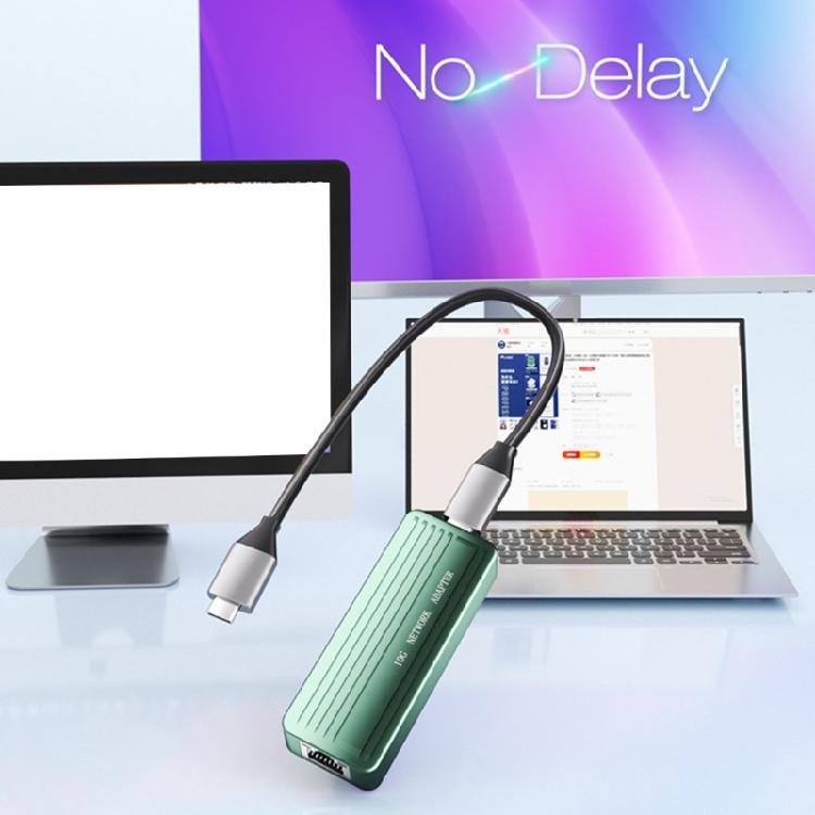 10Gbps Type C To RJ45 Gigabit Converters Aluminum USB 3.2 Networking Adapter Plugs And Play No Driver