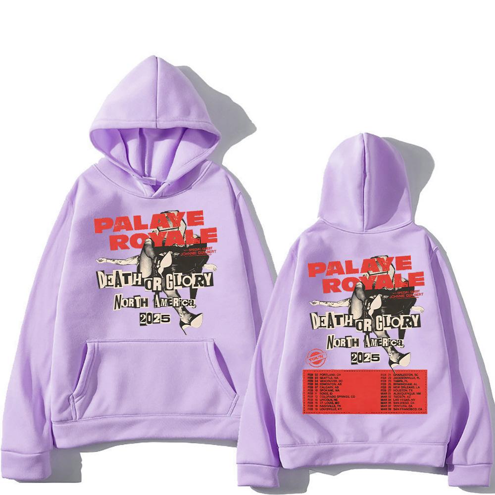 Palaye Royale Death or Glory World Tour Hoodie Vintage Pattern Letter Sweatshirt Klassischer kreativer Pullover Unisex Y2K Streetwear