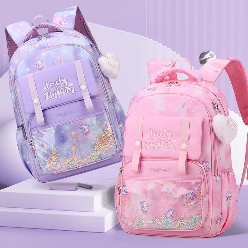 With Backpack Childrens Star Sequin Unicorn And Letter Print For School Daily