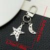 Creative Fashion Zinc Alloy Keychain with Moon and Star Pendant