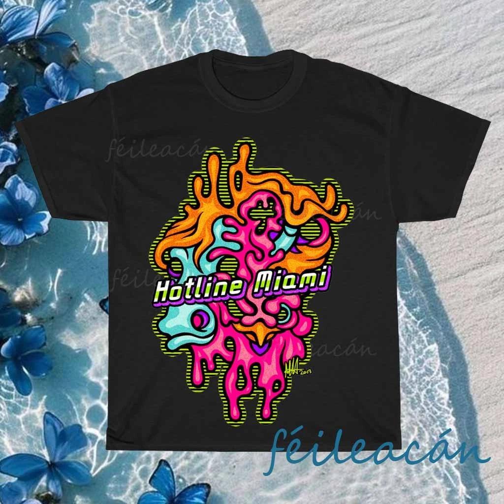 New Shirt Hotline Miami Games Logo American T-Shirt Funny Size S to 5XL XL