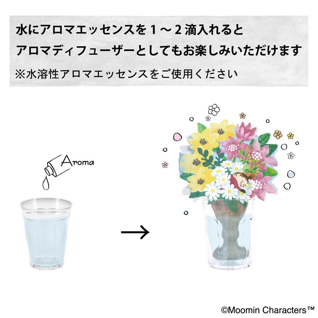 Maruei Nissan URUU Paper Humidifier with Resin Dry Air Natural [MOOMIN Cup] Relief, Evaporation, Soothing, Compact, Tabletop, Eco-Friendly,