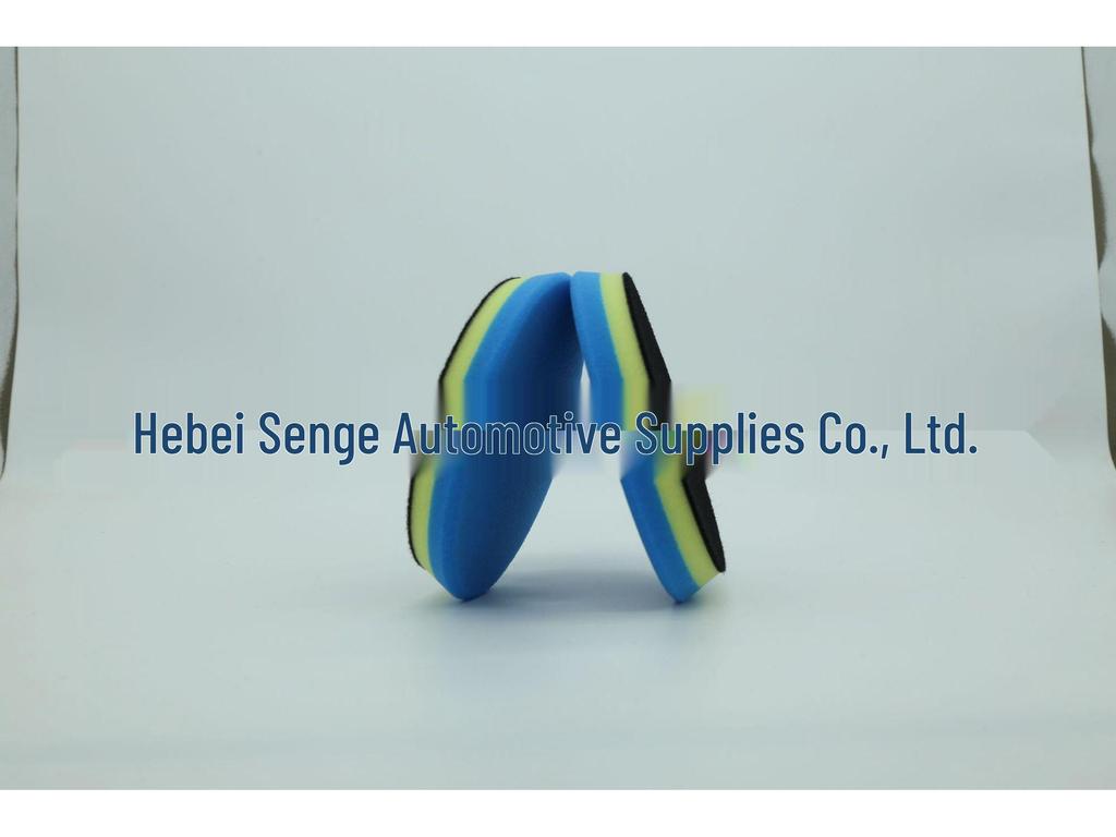 Double-Layer Self-Adhesive Car Detailing Sponge with Beveled Edge for Waxing and Polishing