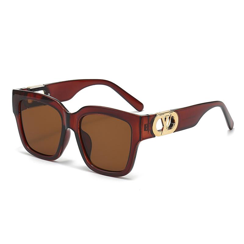 Korean version of large square, European and American retro sunglasses, women's high-end sense line, small face, fashion trend sunglasses,