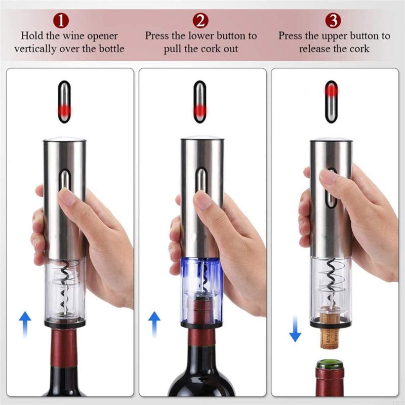  4 In 1 Electric Red Wine Bottle Opener Automatic Corkscrew Foil Cutter USB Cable Kitchen Accessories Gadgets Gift
