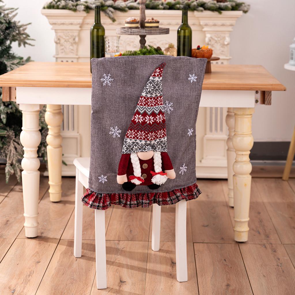 

European Style Christmas Gnome Seat Cover With Durable Fabric For Holiday Celebration Female