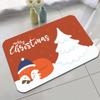 Christmas Floor Mat Festive Atmosphere Feeling Absorbent Non-slip Foot Mat Household Door Floor Mat
