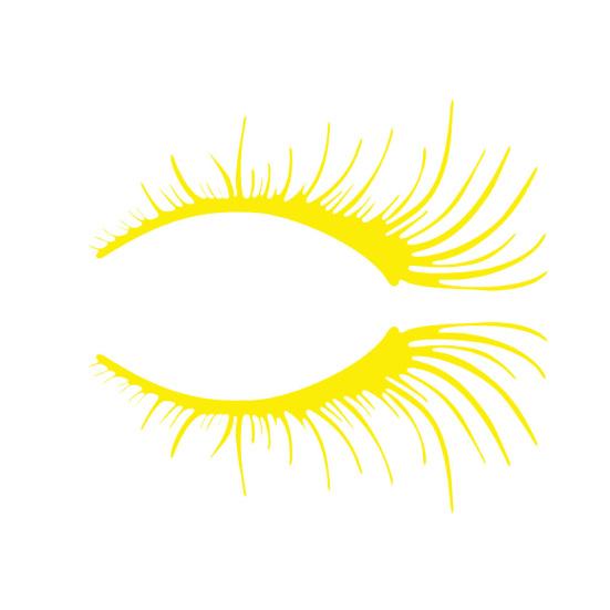 2ks Řasy Obočí Vodotěsná Odnímatelná samolepka na styling do auta Dekor