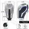 LED Suitable for Ford Crystal Shift Knob, Crystal Illuminated Gear Head, Seven Color Light, USB Charging, Crystal Shift Handball