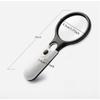 1PC handheld magnifying glass 45 times double lens reading elderly portable large mirror high definition strong light LED