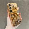 Gold Patterned Dragon And Tiger Blessing 2D Phone Case for Samsung S26 S25 S24 S23 S22 S21 S20 A56 A36 A16Glass Protective Cover