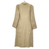MADISON BLUE Beige MB171-2004 Pearl Button Linen Double Chester Long Coat Coat O2 beigeUsed