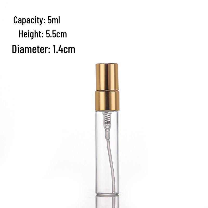 Perfume Refillable Glass Spray Bottles - 2ml, 3ml, 5ml, 10ml Flower Water Sample Sizes