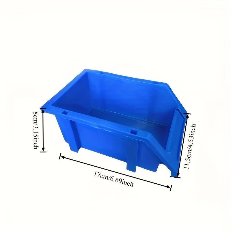 10pcs Blue Plastic Storage Bins Interlocking Modular Organizing System Heavy-Duty PP Stackable Containers Parts Tools Organizer