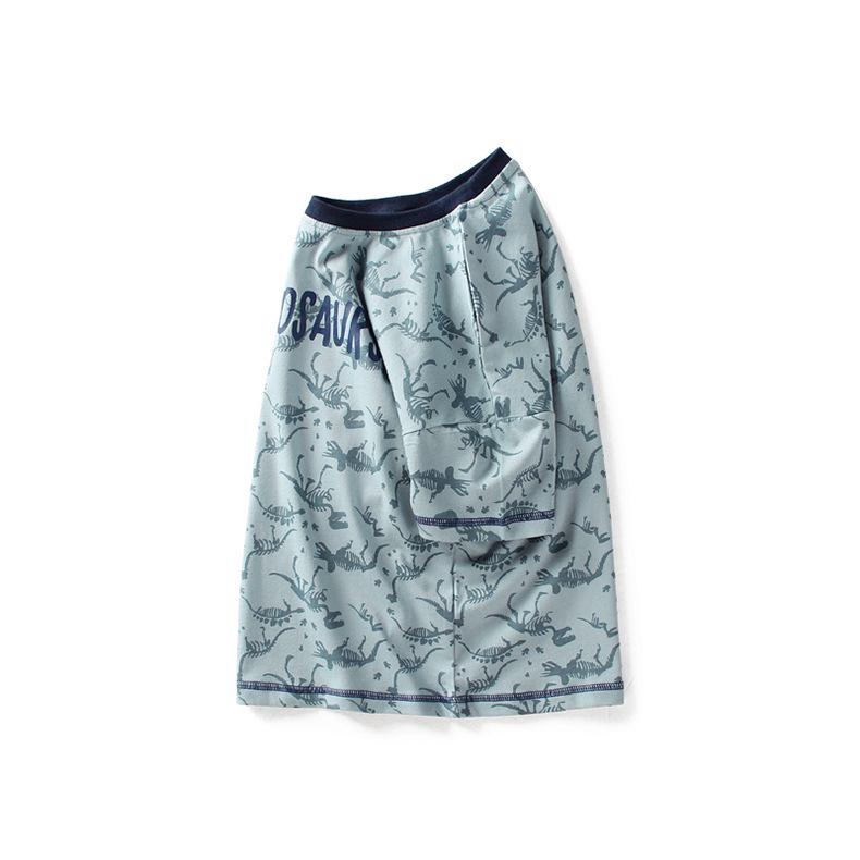 Kids' Korean Style Dinosaur Print Summer T-Shirt - Boys' Short Sleeve Trendy Top