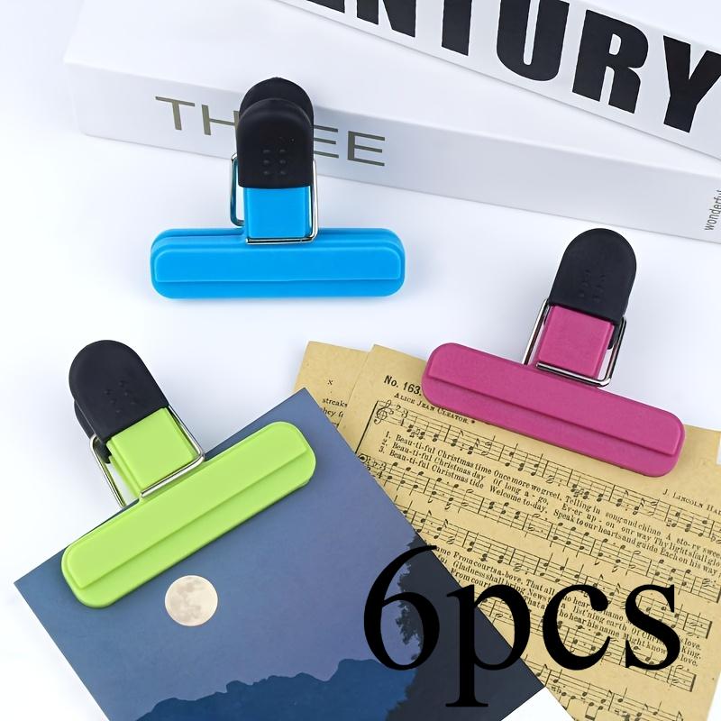 6pcs Silicone Food Bag Clips - Heavy Duty Sealers for Snacks, Coffee, Etc., Assorted Colors, Kitchen Storage Essentials, Small Size Potato Chip Bags