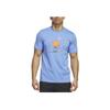 Adidas Cartoon Print Round Neck Short Sleeve T-Shirt Men Tops Blue IC1871