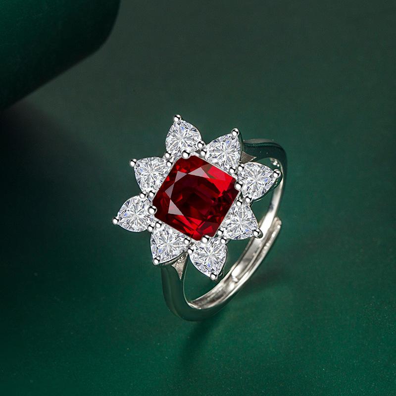 BELLA BOX Otevírací prsteny s nastavitelnou velikostí pro ženy Zirkonový dárek na zásnubní večírek