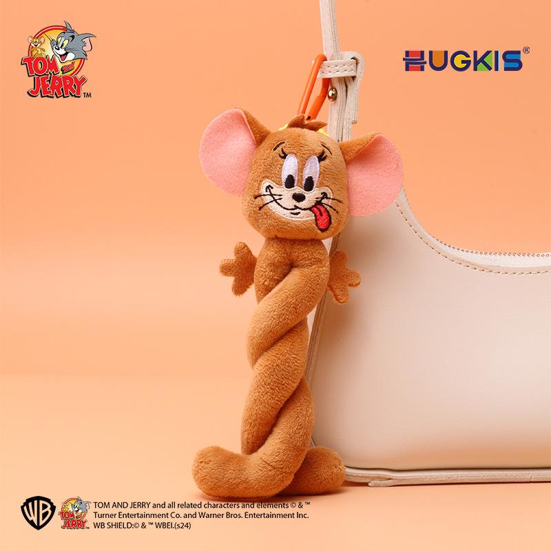 Authentic Tom & Jerry Plush Transforming Keychain Figurine - Cute Cartoon Ornament Birthday Gift