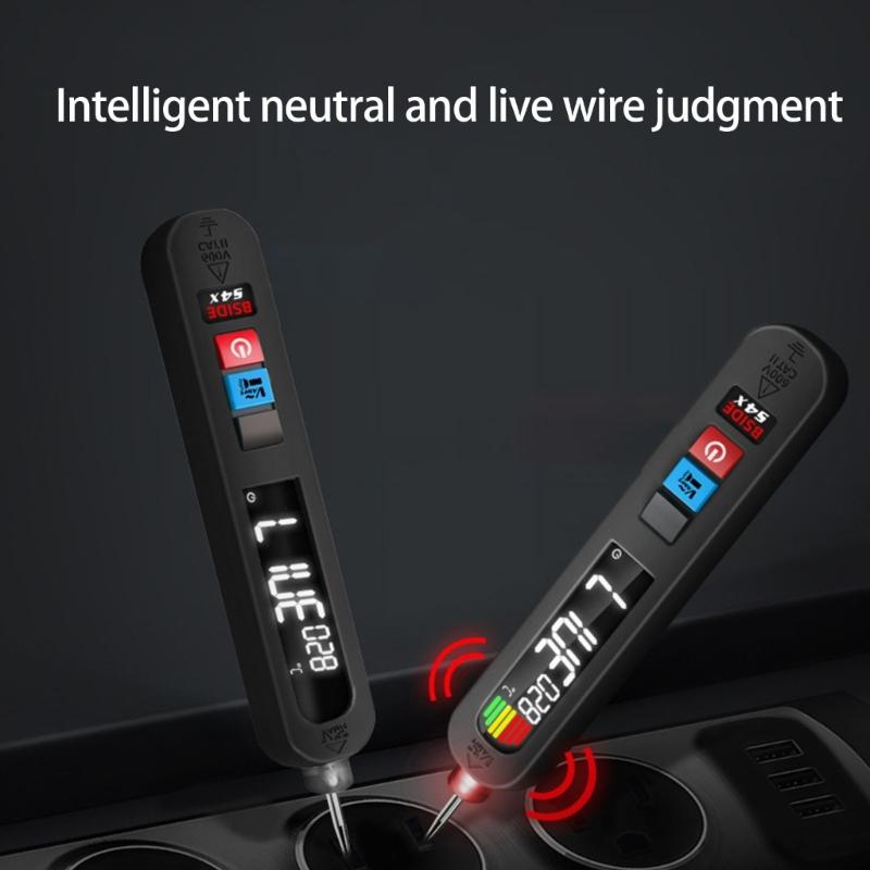 Electrical Tester Pen With Contact Contactless Voltages Detection And LED Flashlights For Professional Electricians