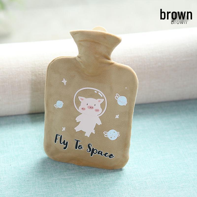 Bolsa de Água Quente Pelúcia Pelo de Coelho Estilo Coreano Extra Grande - Aquecedor de Mãos Compressão Quente PVC.