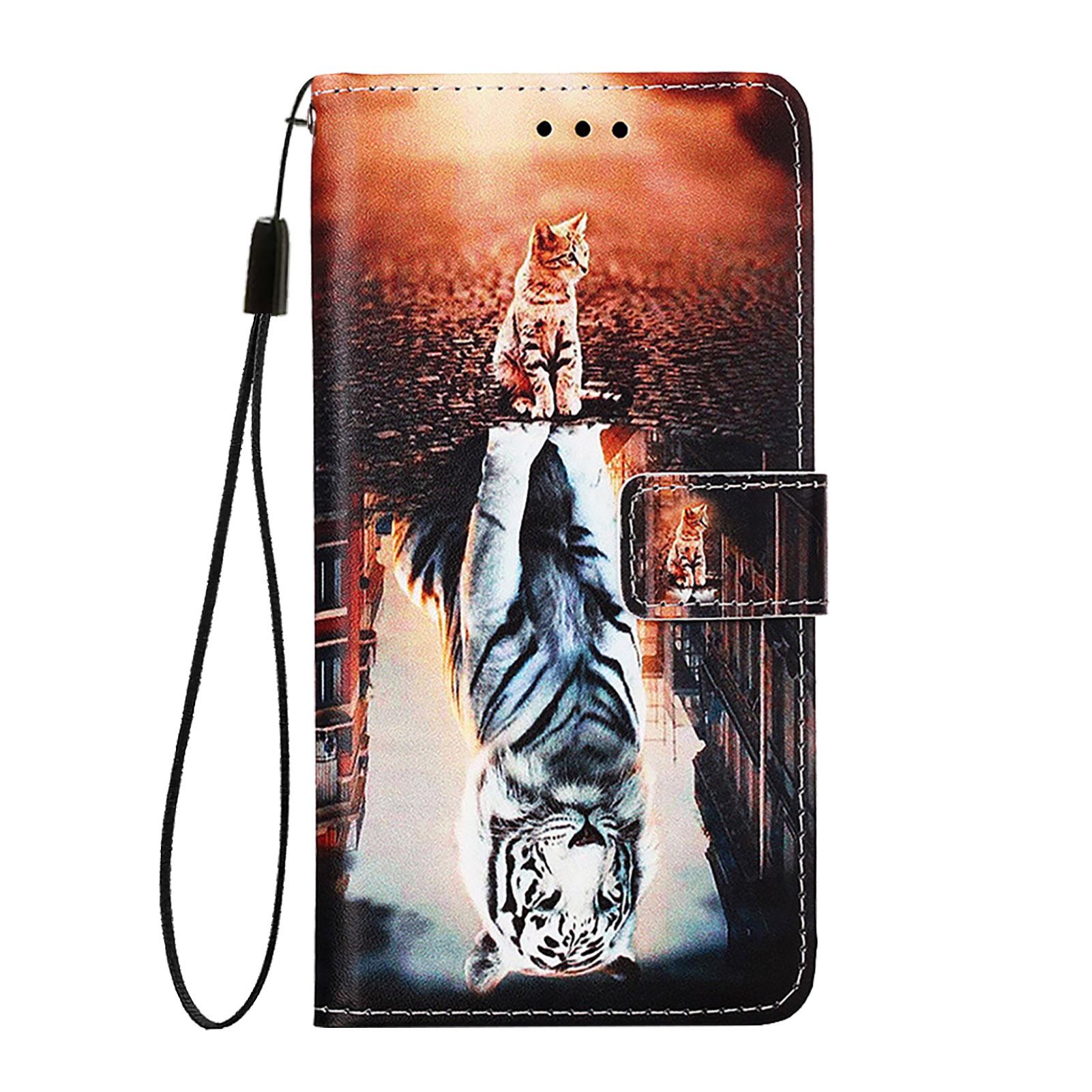 

Cute Painted Leather Flip Wallet Stand Book Case For TCL 605 505 503 502 501 408 406 405 403 305 Protective Phone Cover TCL 503