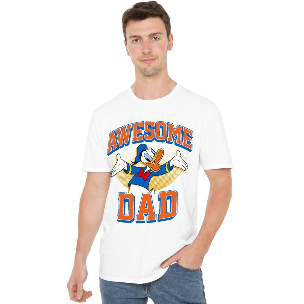 Disney Mens Awesome Dad Donald Duck T-Shirt